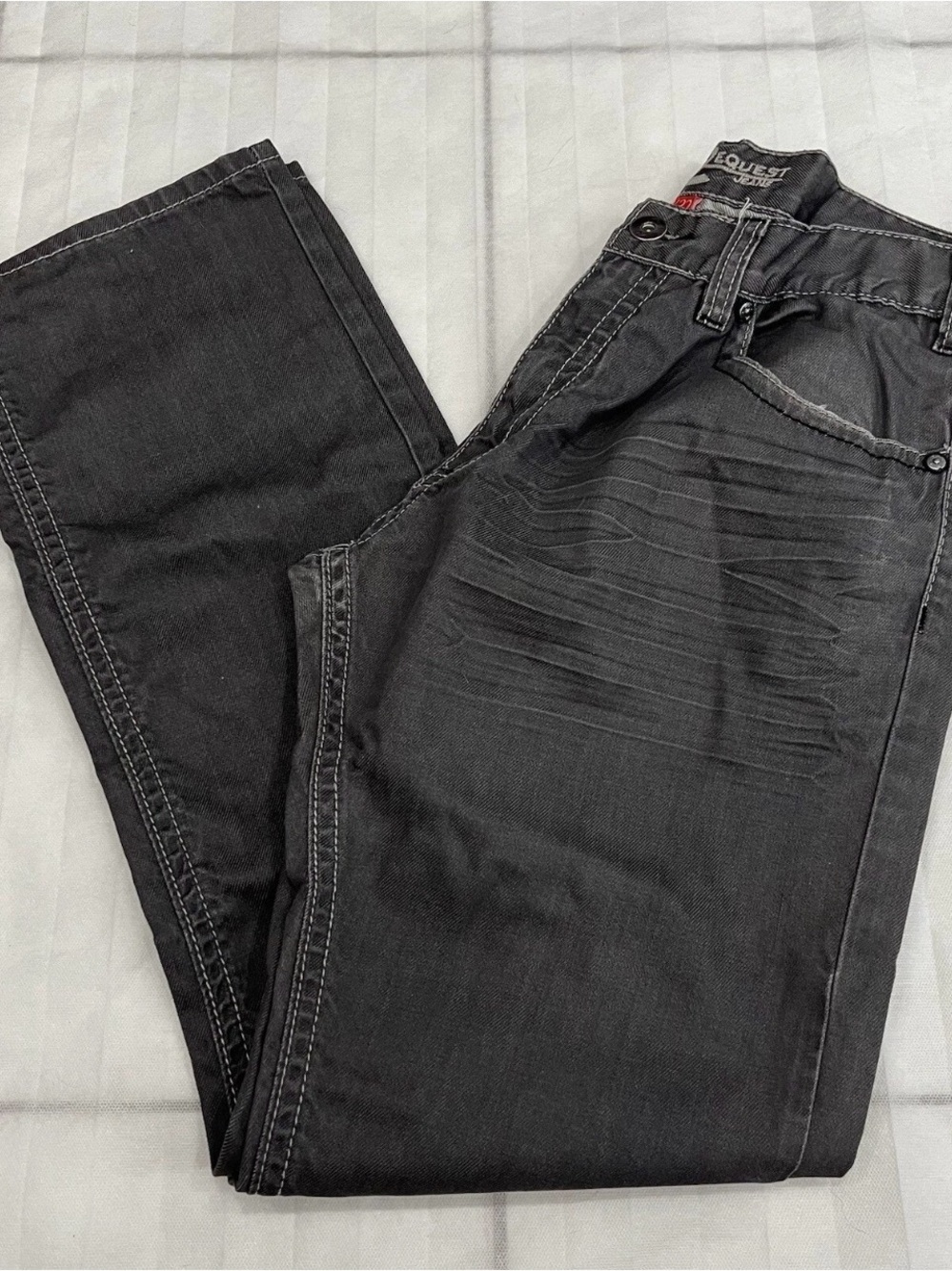 Request Jeans Men’s Straight Leg Jeans 36x32 Gray